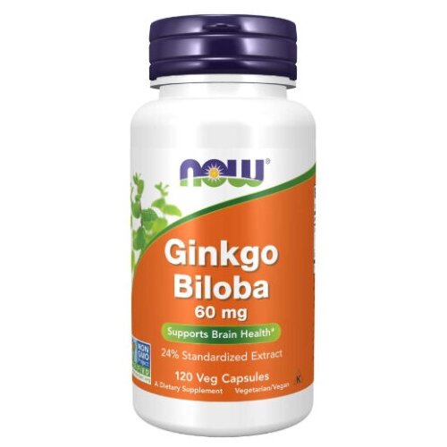 NOW Ginkgo Biloba 60 mg, 120 vcaps 1690