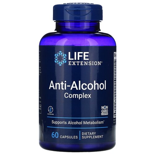  Life Extension Anti-Alcohol Complex, 100 , 60 . 2590