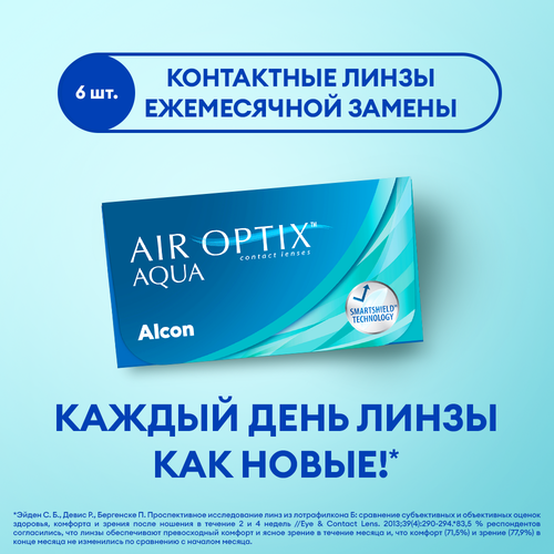   Alcon Air optix Aqua, 6 ., R 8,6, D -4,25, 1 . 2778