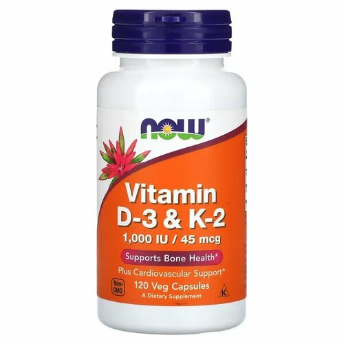 Now Foods Vitamin D-3 & K-2 120  2769