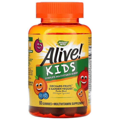  Nature's Way Alive! Kids Multivitamin Gummy, 200 , 200 , 60 . 1940