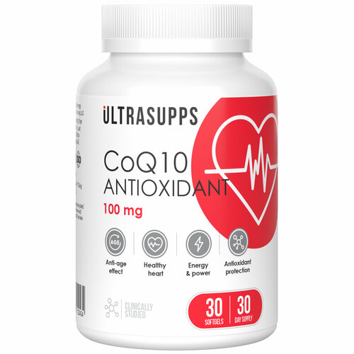UltraSupps Coenzyme Q10 100 mg - 30 ������� ������, ---, ����, ������ ������ �� 1595 ���