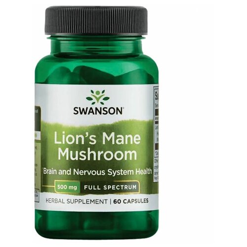     Swanson Full Spectrum Lions Mane Mushroom 500 mg (60 ) 801