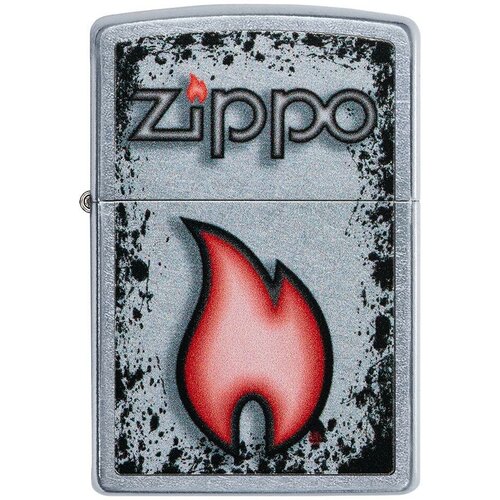    ZIPPO Classic 49576 Flame Design   Street Chrome -  ZIPPO 5460