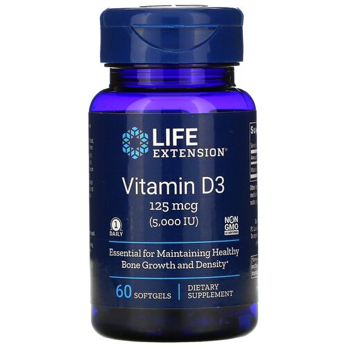  Life Extension Vitamin D3, 40 , 100 , 5000 , 60 . 989