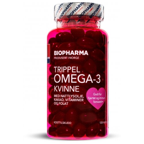 Biopharma Trippel Omega-3 Kvinne ., 155 , 120 ., , ,    1840 