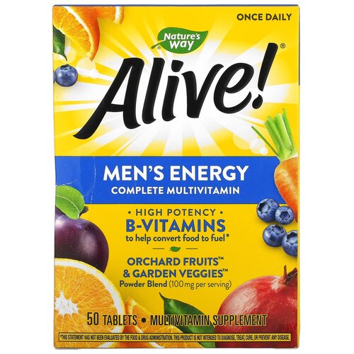  Nature's Way Alive! Men's Energy Complete Multivitamin, 140 , 140 , 50 . 3398