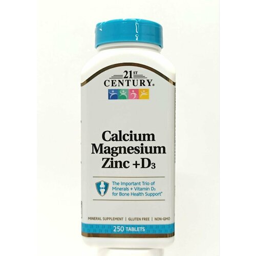  Calcium Magnesium Zinc + D3  21 st Century, 250    3890