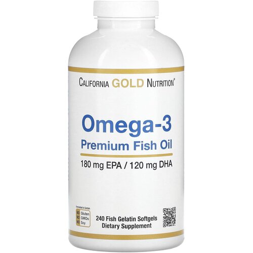 California Gold Nutrition Omega-3 Premium Fish Oil ., 1080 , 240 . 2690