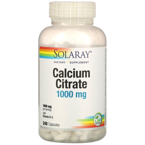 Solaray - Calcium Citrate with Vitamin D-3 1000  (240 ) -           3325