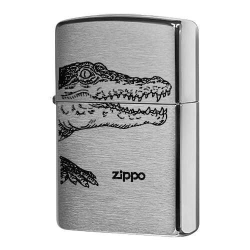    ZIPPO 200 Alligator   Brushed Chrome -  4320