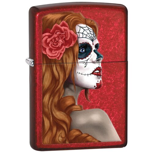    ZIPPO 28830 Day of the Dead: Girl   Candy Apple Red -  :  6720