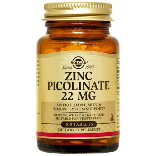 Solgar Zinc Picolinate ., 250 , 170 , 100 . 1426