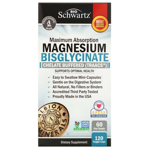 BioSchwartz Maximum Absorption Magnesium Bisglycinate (    ) 120 - 1042