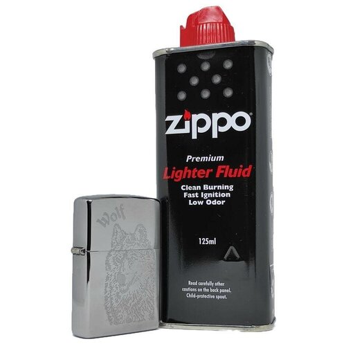  ZIPPO 200 Wolf,    Brushed Chrome +   125  4926