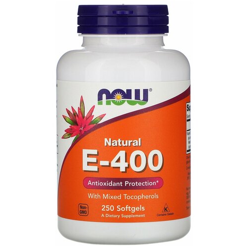  NOW Natural E-400 with Mixed Tocopherols, 240 , 250 , 400 , 250 . 6006