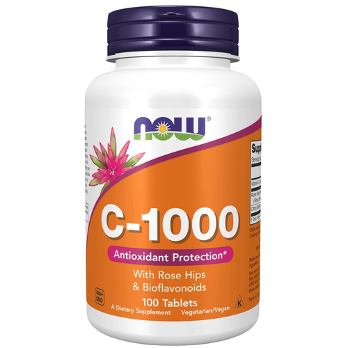  NOW C-1000 with Rose Hips & Bioflavonoids, 100 . 1609