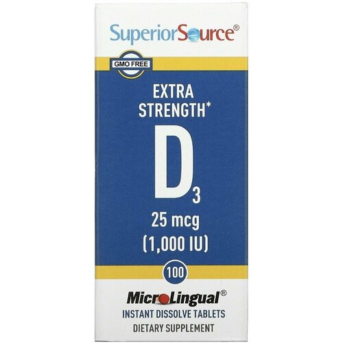 Superior Source,  D3    , 25  (1000 ), 100   MicroLingual 2320