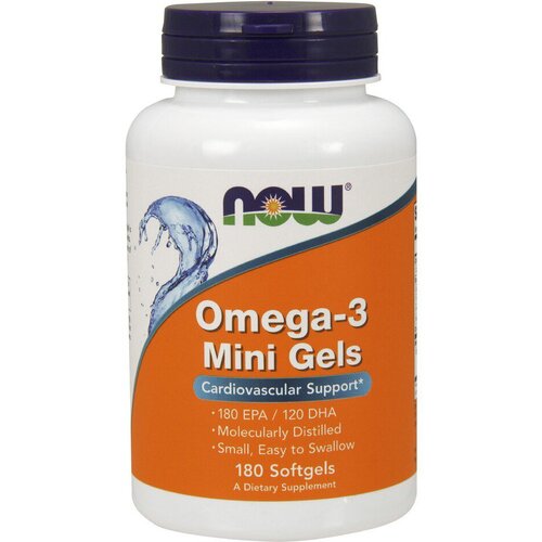 NOW Omega-3 Mini Gels 180  (Now Foods) 2490