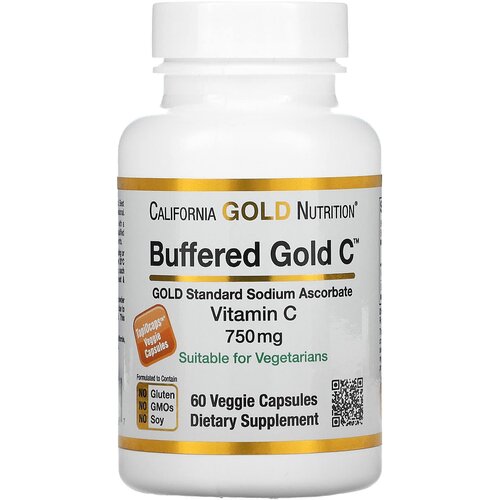 California Gold Nutrition Buffered Vitamin C ., 750 , 100 , 60 . 1090