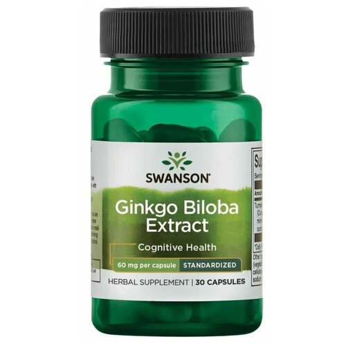 Ginkgo Biloba Extract - Standardized 60 mg 30 Caps 462