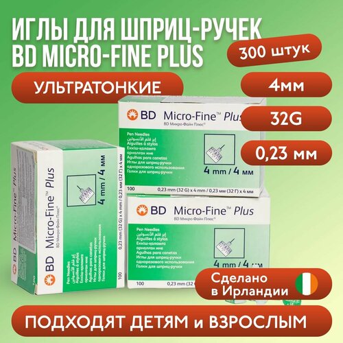   - BD Micro-Fine Plus, 4  (32G), 300  (3  100) 6560