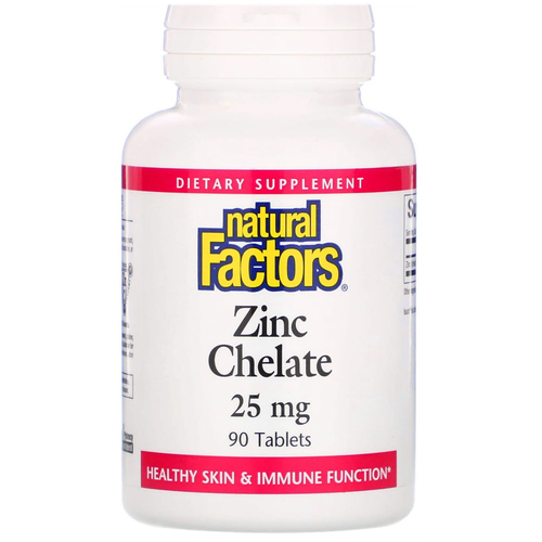  Natural Factors Zinc Chelate, 180 , 25 , 90 . 1226