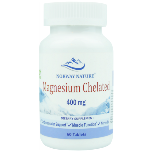  Norway Nature Magnesium Chelated, 100 , 400 , 60 . 2100