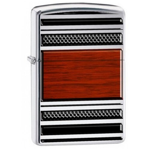    ZIPPO   28676 Pipe Wood Design   High Polish Chrome 7350