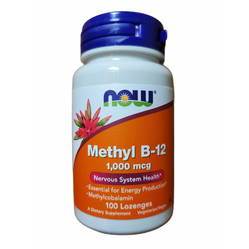 ����� �-12 (������� �12) ��� ���� 1000 ���, 100 �������� / Methyl B-12 Now Foods 1000 mcg 100 lozenges, ����, ������ ������ �� 4050 ���