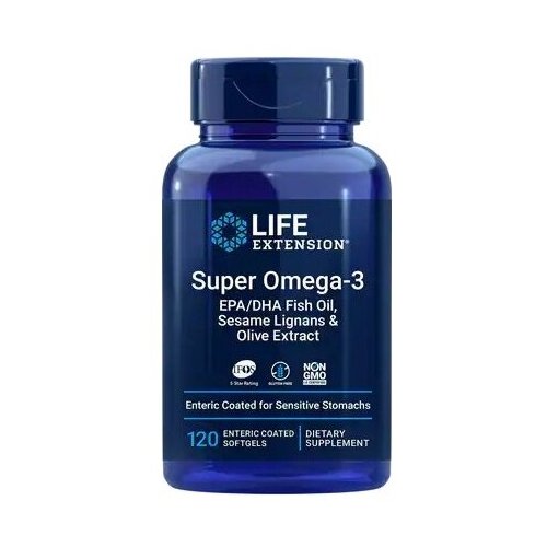  Life Extension Super Omega-3 EPA/DHA with Sesame Lignans & Olive Extract, 150 , 120 . 3590