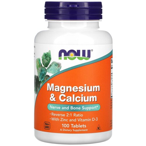  NOW Magnesium & Calcium with Zinc and Vitamin D3, 270 , 100 . 2299