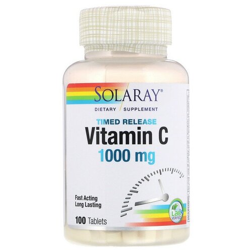  Solaray Vitamin C Timed Release, 180 , 1000 , 100 . 2492