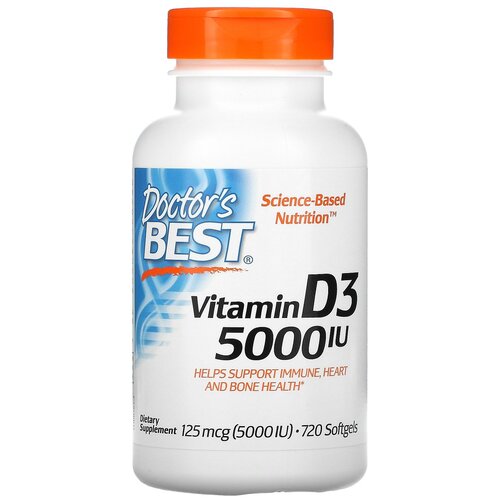 Doctor's Best Vitamin D3 ., 5000 , 220 , 720 . 6187