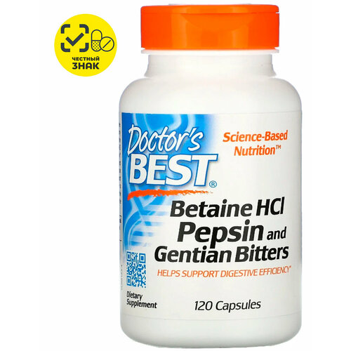 Doctor's Best, Betaine HCL Pepsin and Gentian Bitters,    ,   , 650 , 120  2440