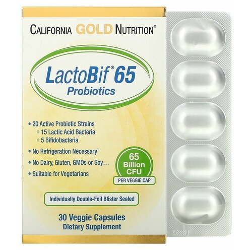 LactoBif Probiotic ( 65  ) 30  (California Gold Nutrition) 3580