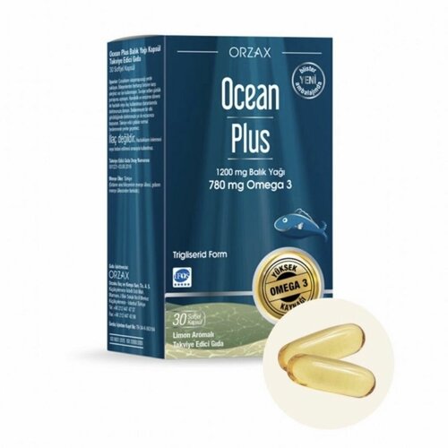 Orzax Ocean Plus 30 Capsules, 1200mg Fish Oil, 780mg Omega 3, ����, ������ ������ �� 3470 ���