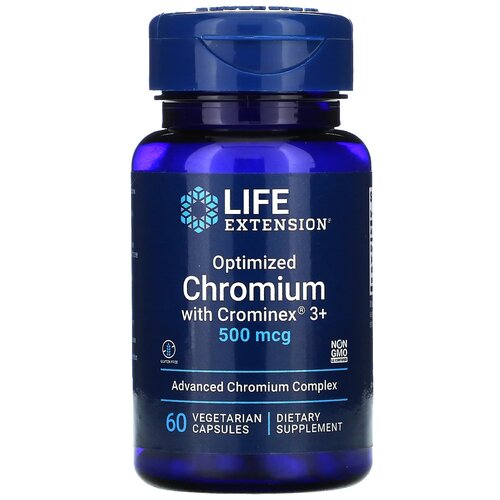  Life Extension Optimized Chromium with Crominex 3+, 50 , 500 , 60 . 2370