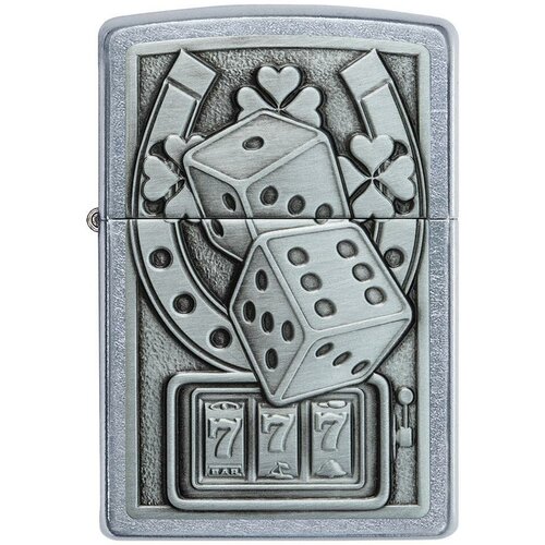    ZIPPO Classic 49294 Lucky 7   Street Chrome -  7 9660