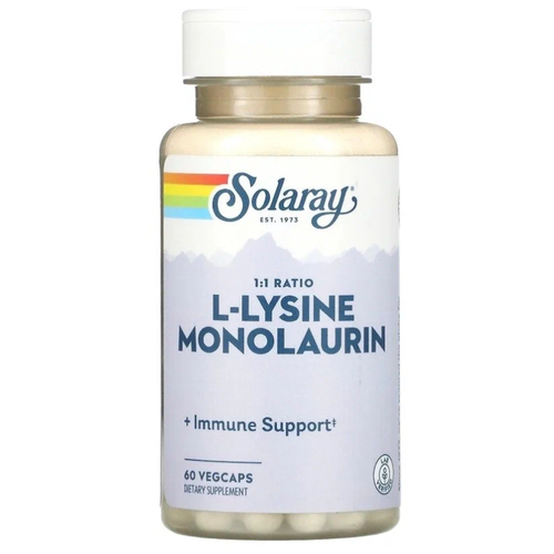  Solaray L-Lysine Monolaurin 1:1 Ratio, 90 , 60 . 2490