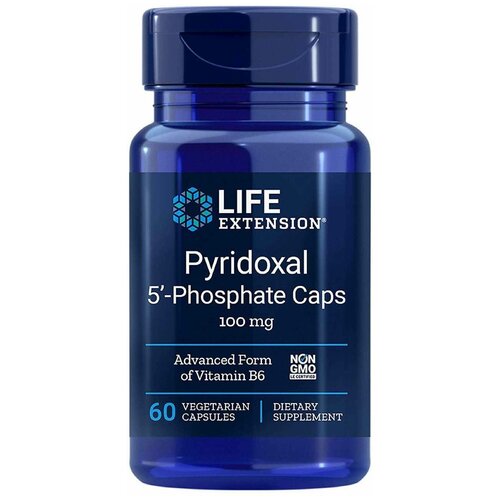 Life Extension, Pyridoxal 5'-Phosphate Caps, 100 mg, 60 Vegetarian Capsules 3206