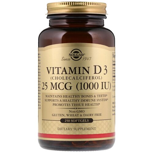  SOLGAR Vitamin D3 (Cholecalciferol) 1000 , 640 , 1000 ME, 250 . 2508