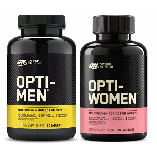   OPTIMUM NUTRITION OPTI - MEN 90 tablets & WOMEN 60 capsules 90, 60,  6243