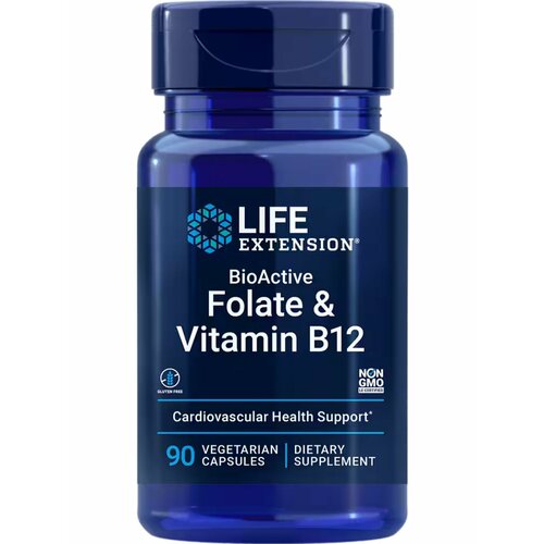 Folate & Vitamin B12 BioActive (  ) 90   (Life Extension) 1829