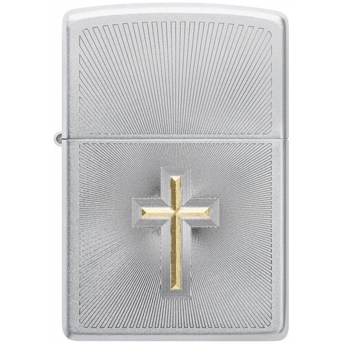    ZIPPO Classic 48581 Cross Design   Satin Chrome - , ,    4558 