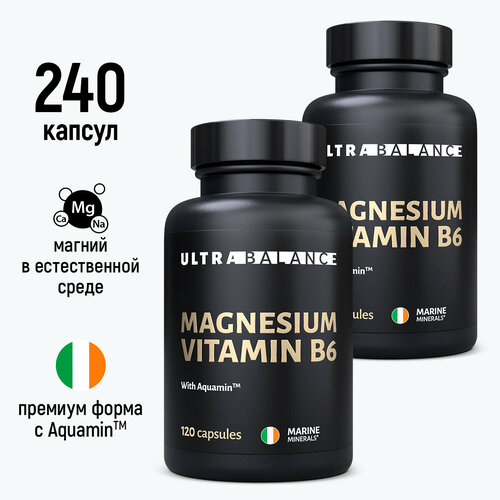  6, 240 , Ultrabalance Magnesium Vitamin B6 Premium 3555