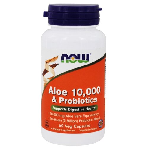  NOW Aloe 10000 & Probiotics, 50 , 100 , 60 . 2150