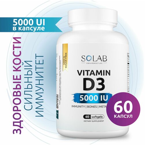 SOLAB  3, , D3 5000 ME Vitamin D 3  3 , 60   ,  ,  304