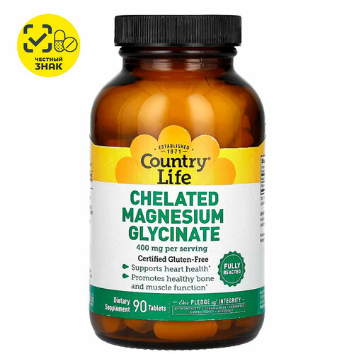 Country Life, Chelated Magnesium Glycinate,  , 540 , 90  3390