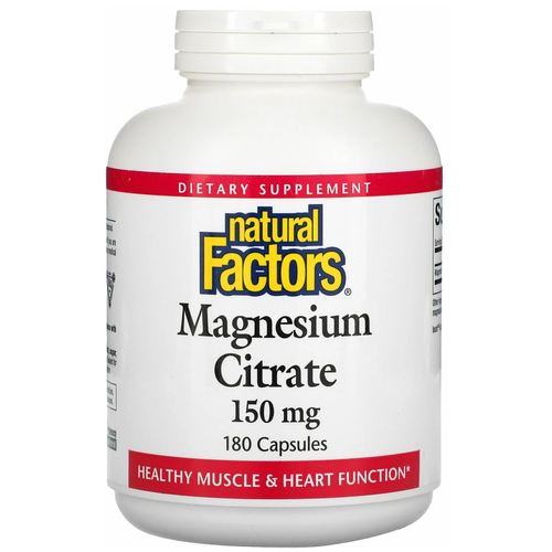 Natural Factors Magnesium Citrate ., 150 , 290 , 180 . 3540